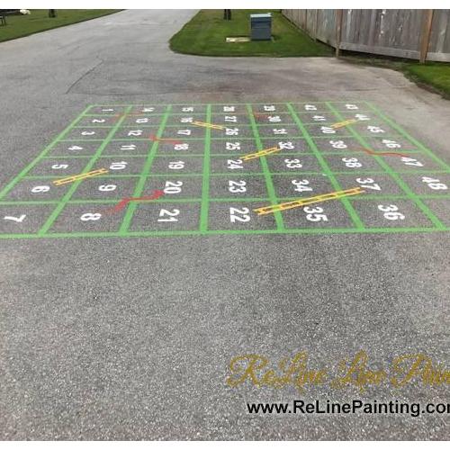  | Reline line painting Edmonton and all of Alberta

Playground layout and design.

 Snakes and ladders
Hopscotch
Maze painting and more! | Line Painting and Pavement Marking in Edmonton Area 